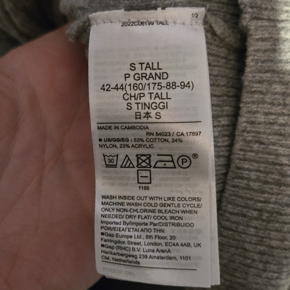 GAP Light Gray Ribbed Turtle Neck Sweater - Picture 6 of 7